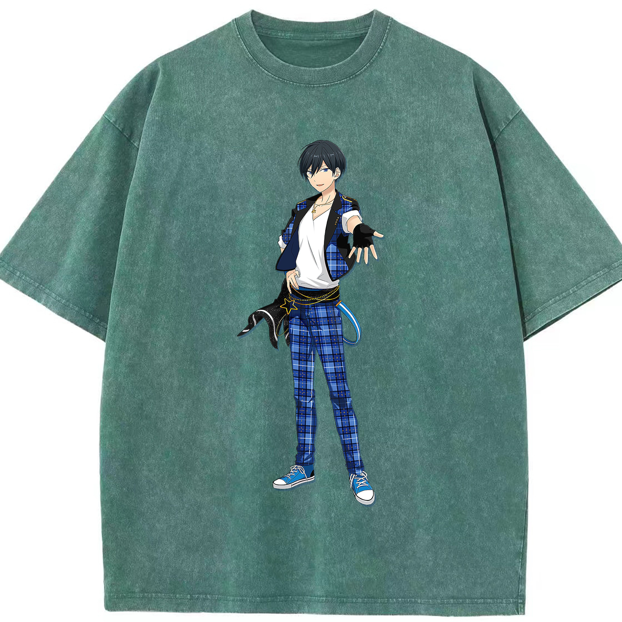 （画像用） あんさんぶるスターズ! Ensemble Stars 綿100% ヴィンテージ風 半袖Tシャツ（フロントプリント）